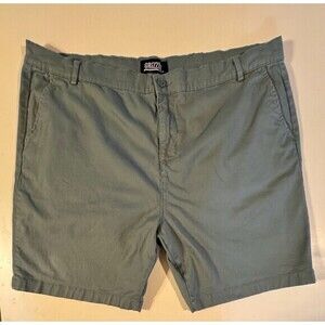 Grizzly Men's Green Chino Shorts Flat Front Size 44 (42)